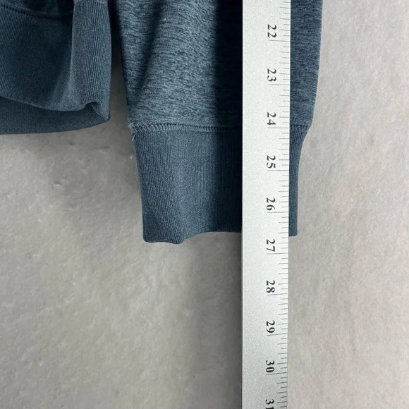 Lands' End Jacket Mens Size L 42-44 Puffer Fleece Lined Hoodie Full Zip Blue - Picture 11 of 11